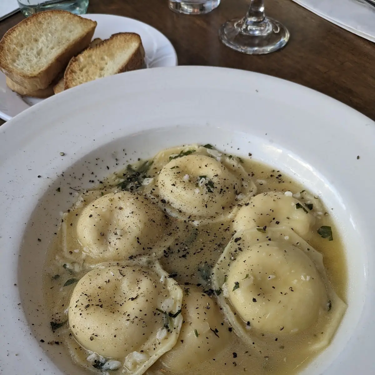 Lobster Ravioli with White Wine Sauce