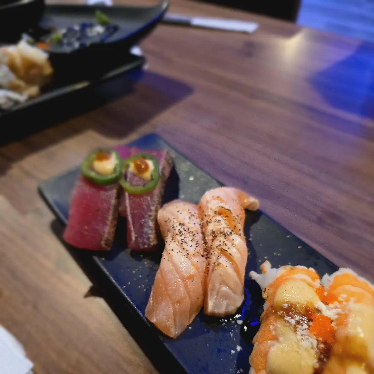Salmon Sushi Rolls with Roe