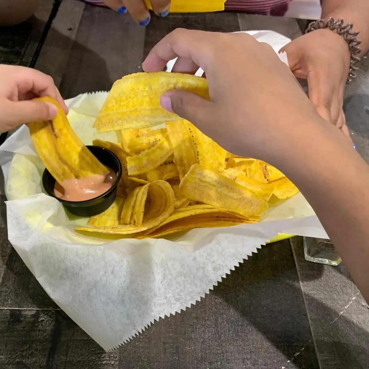Plantain Chips with Mayo-Ketchup