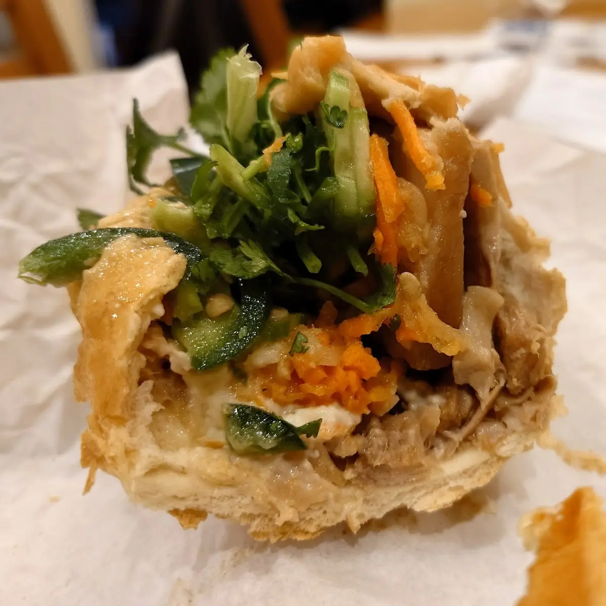 Braised Pork Belly Banh MI