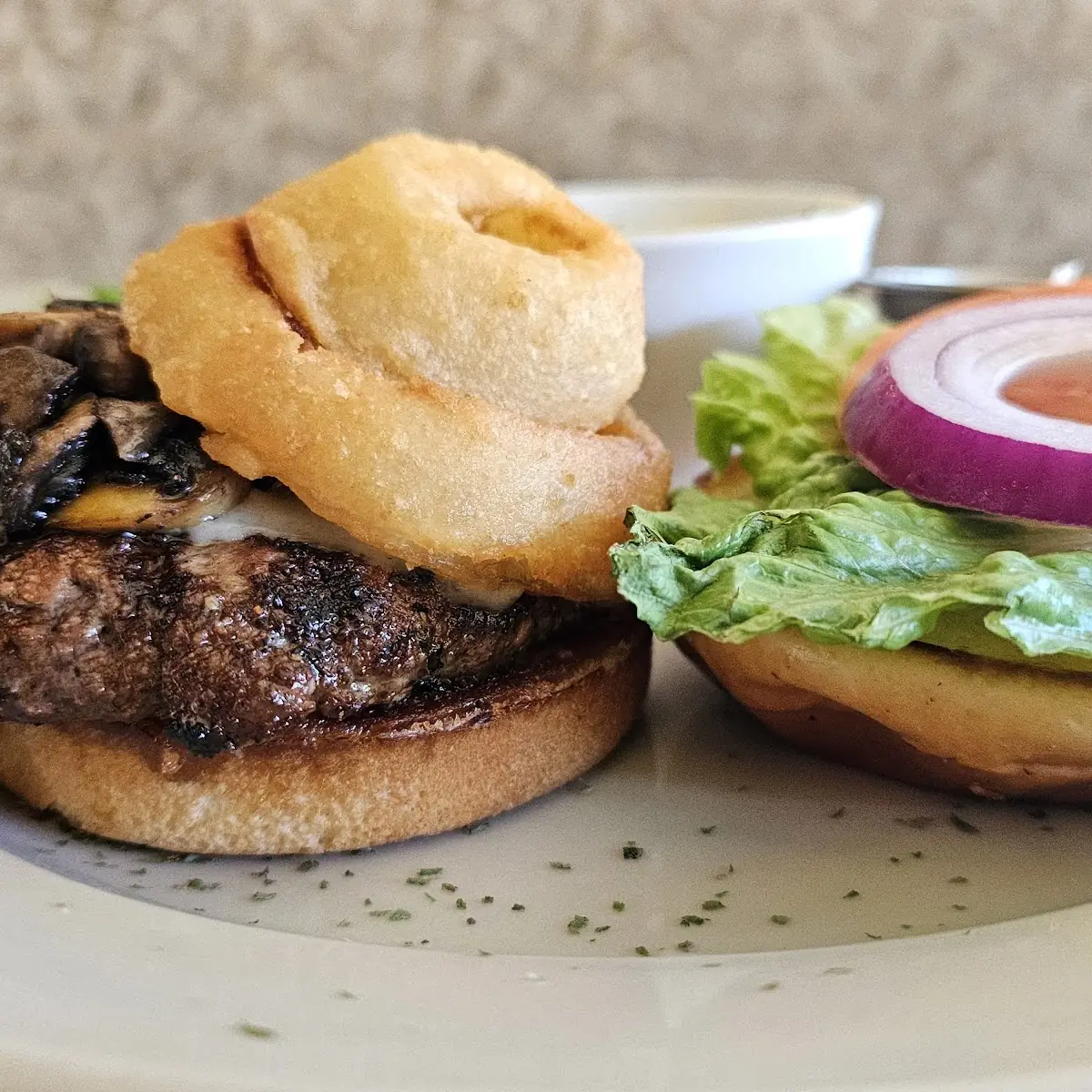 Mushrooms Swiss Burger