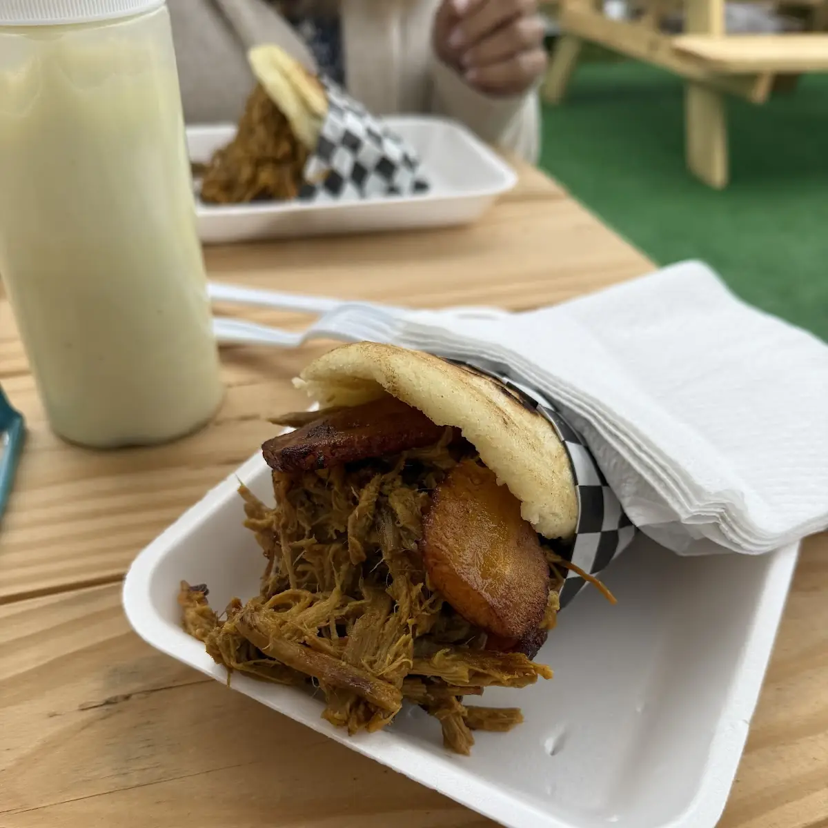 Beef and Fried Plantains