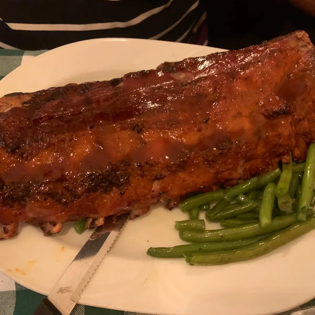 BBQ Ribs with Green Beans