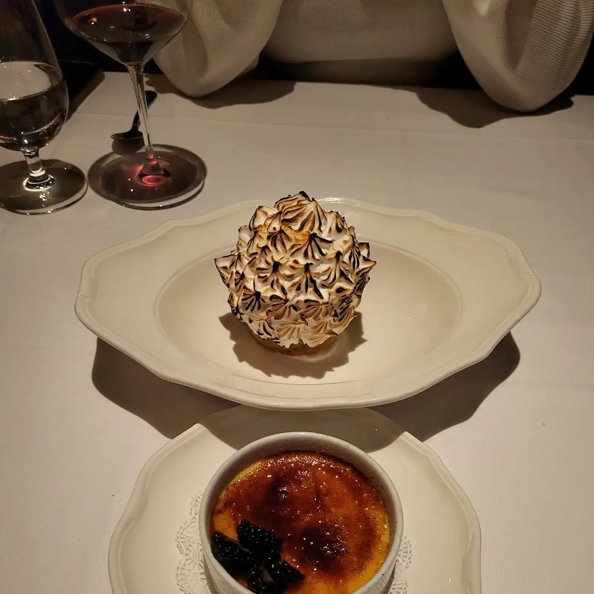Creme Brulee and Baked Alaska