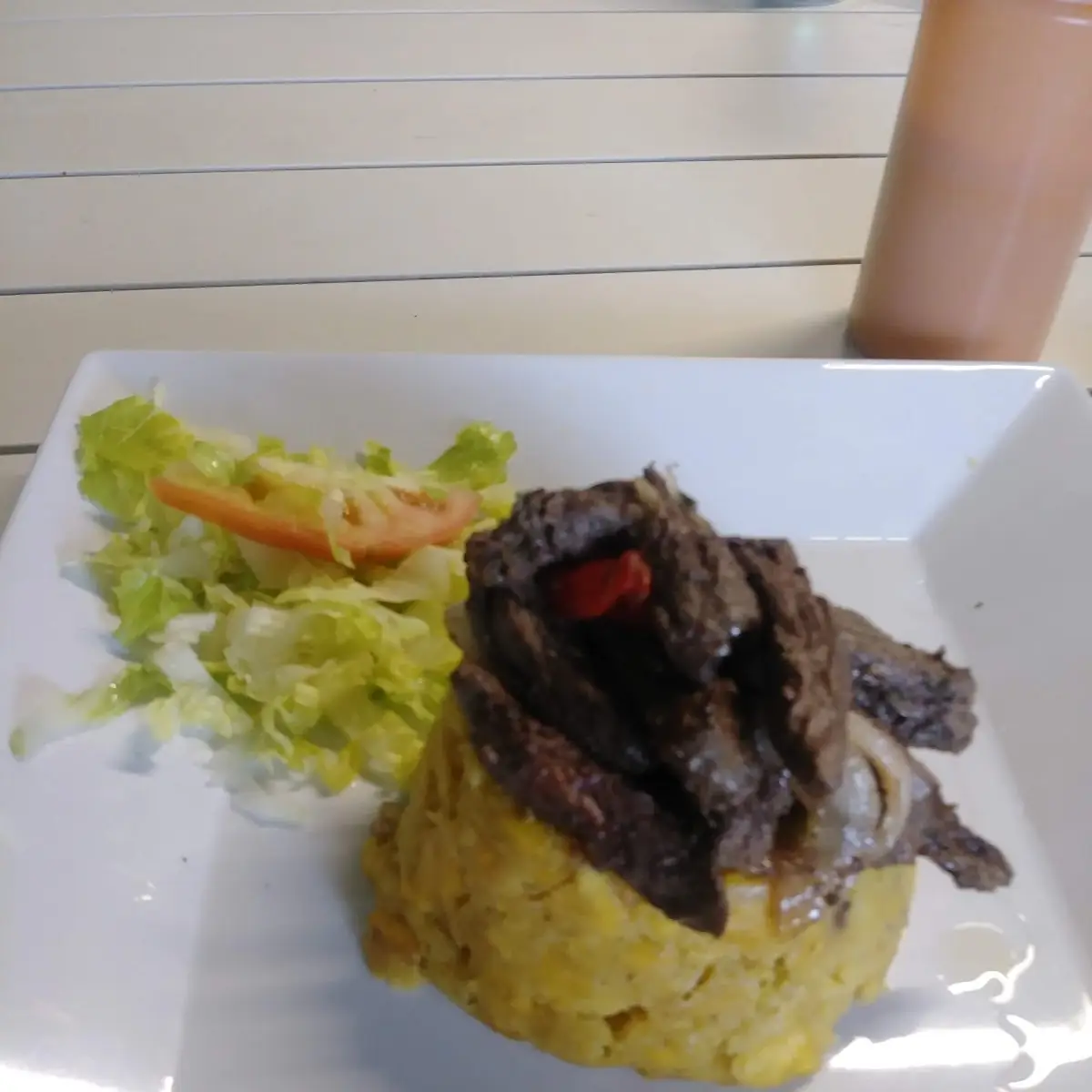 Mofongo Con Carne Frita