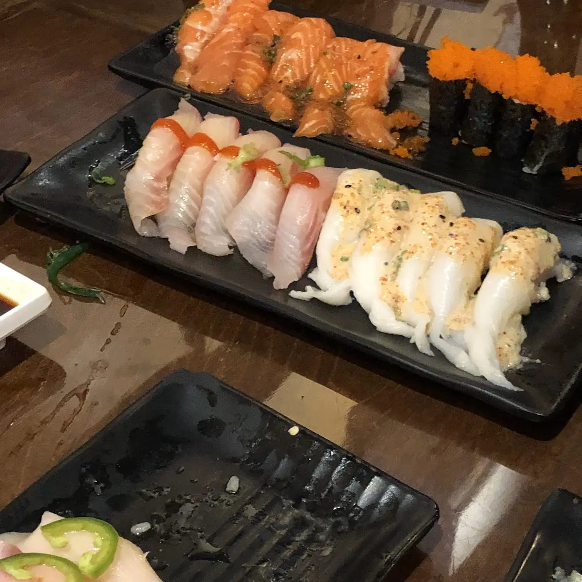 Salmon Nigiri and Sushi Rolls