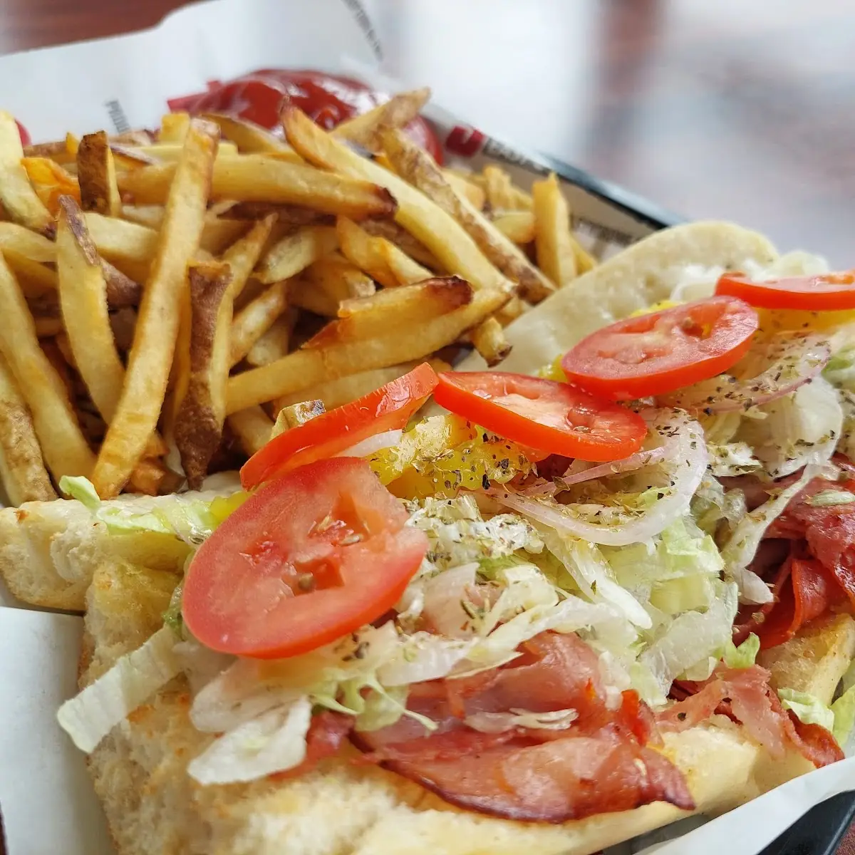 Medium Hot Italian Sub & Medium Fries
