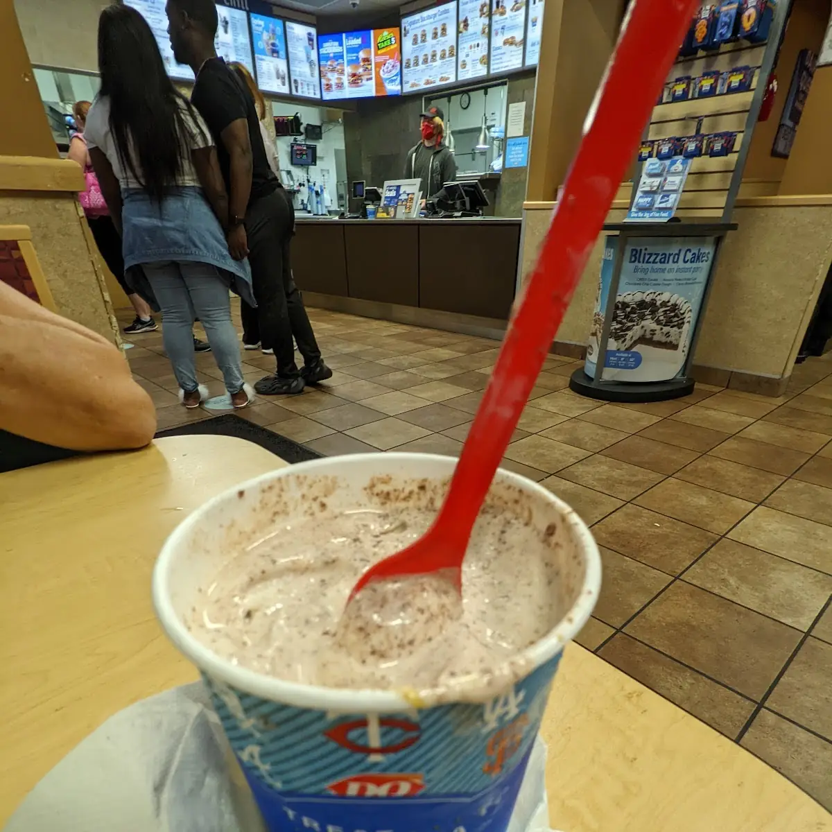Turtles Blizzard with Chocolate Ice Cream