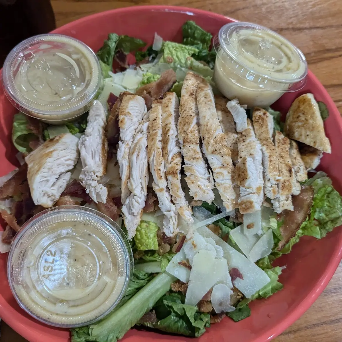 Caesar Salad with Chicken and Bacon