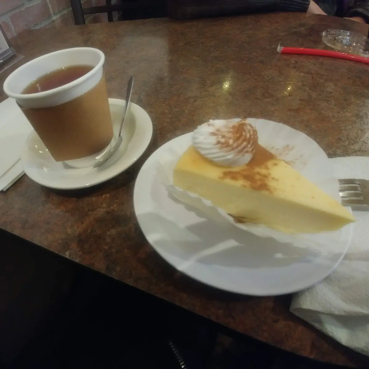 Tea with American Cheese Cake