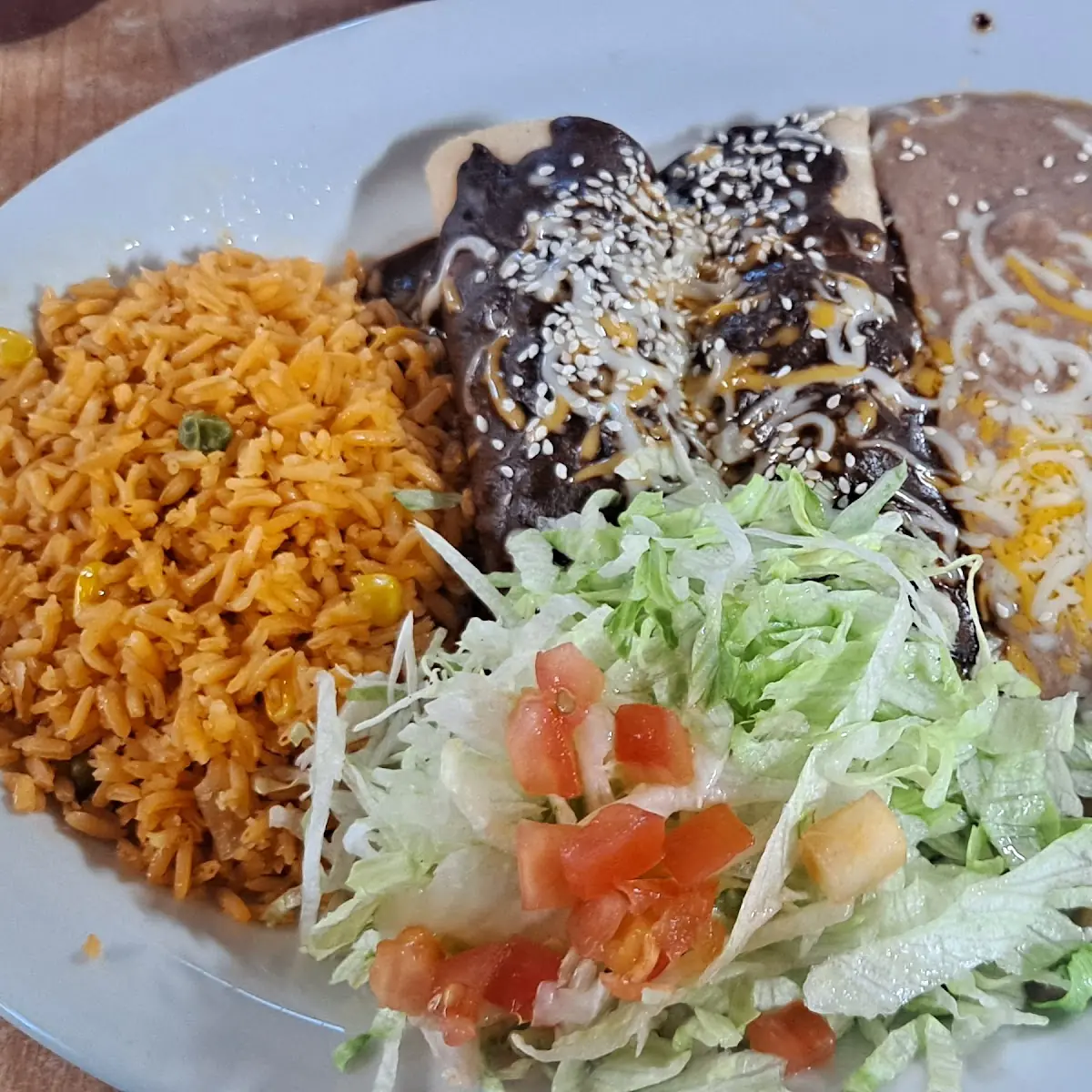 Shredded Beef Taco and Enchilada Lunch Combo