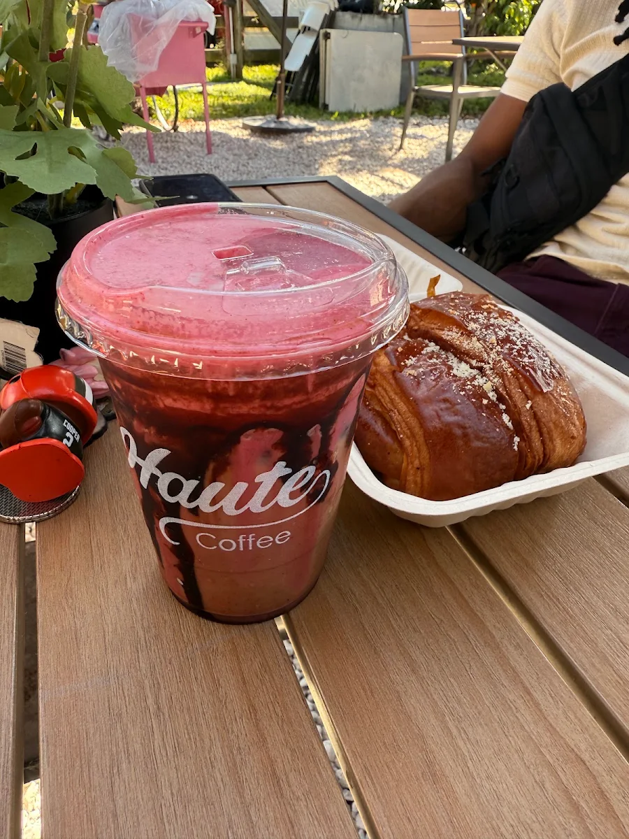 Dark Mocha Latte with Strawberry Cold Foam