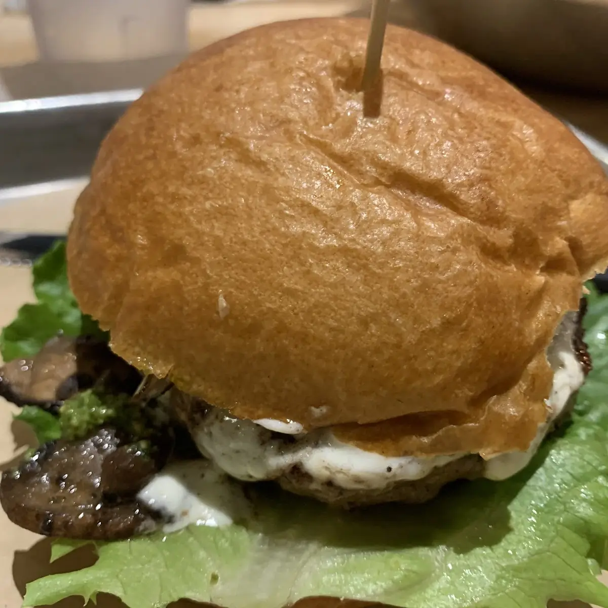 Juicy Burger on Brioche Bun