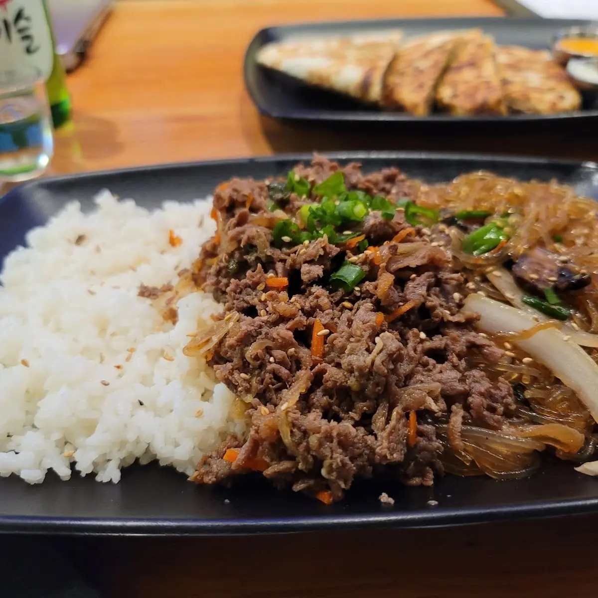 Japchae and Bulgogi