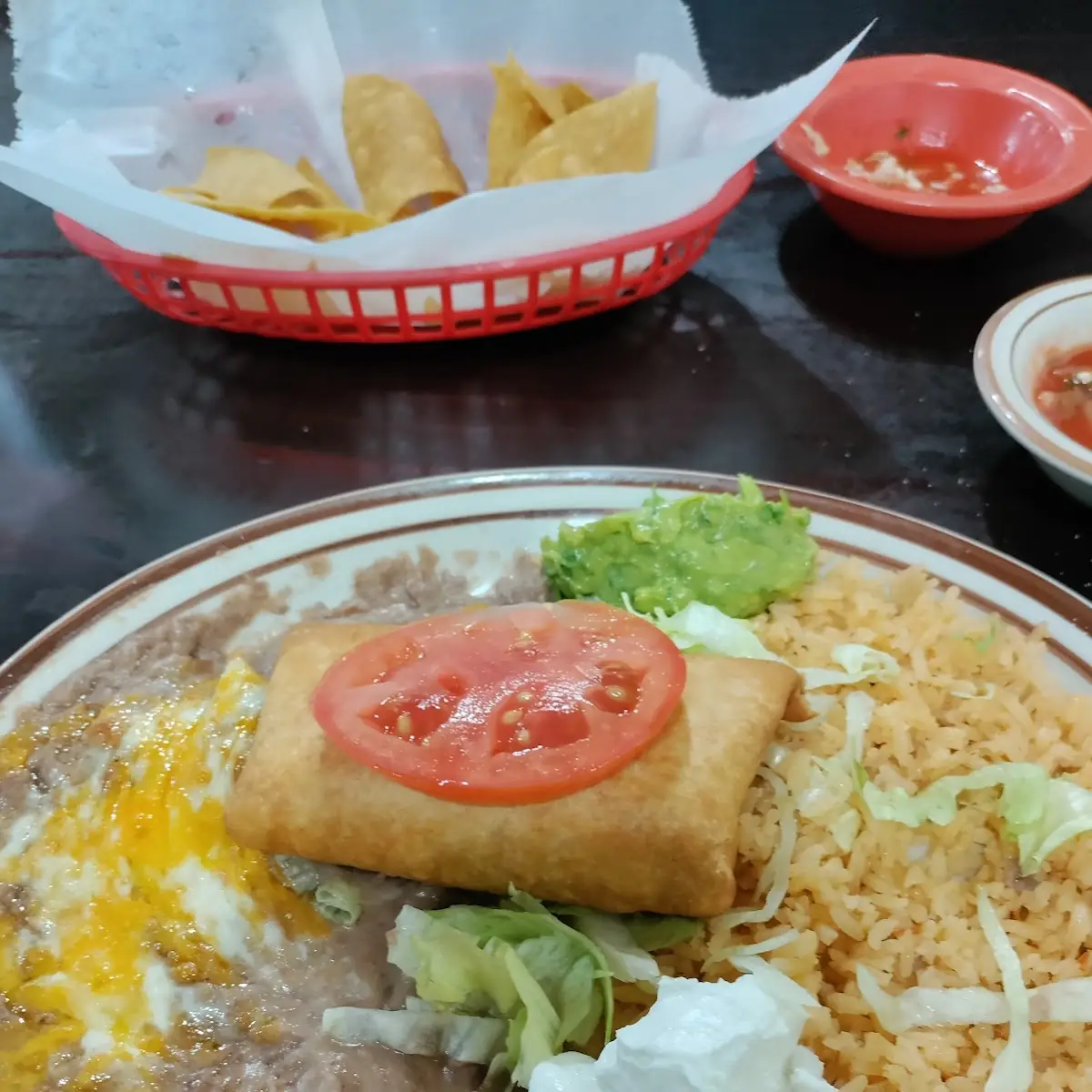 Combo with Beef Chalupa and Cheese Enchilada