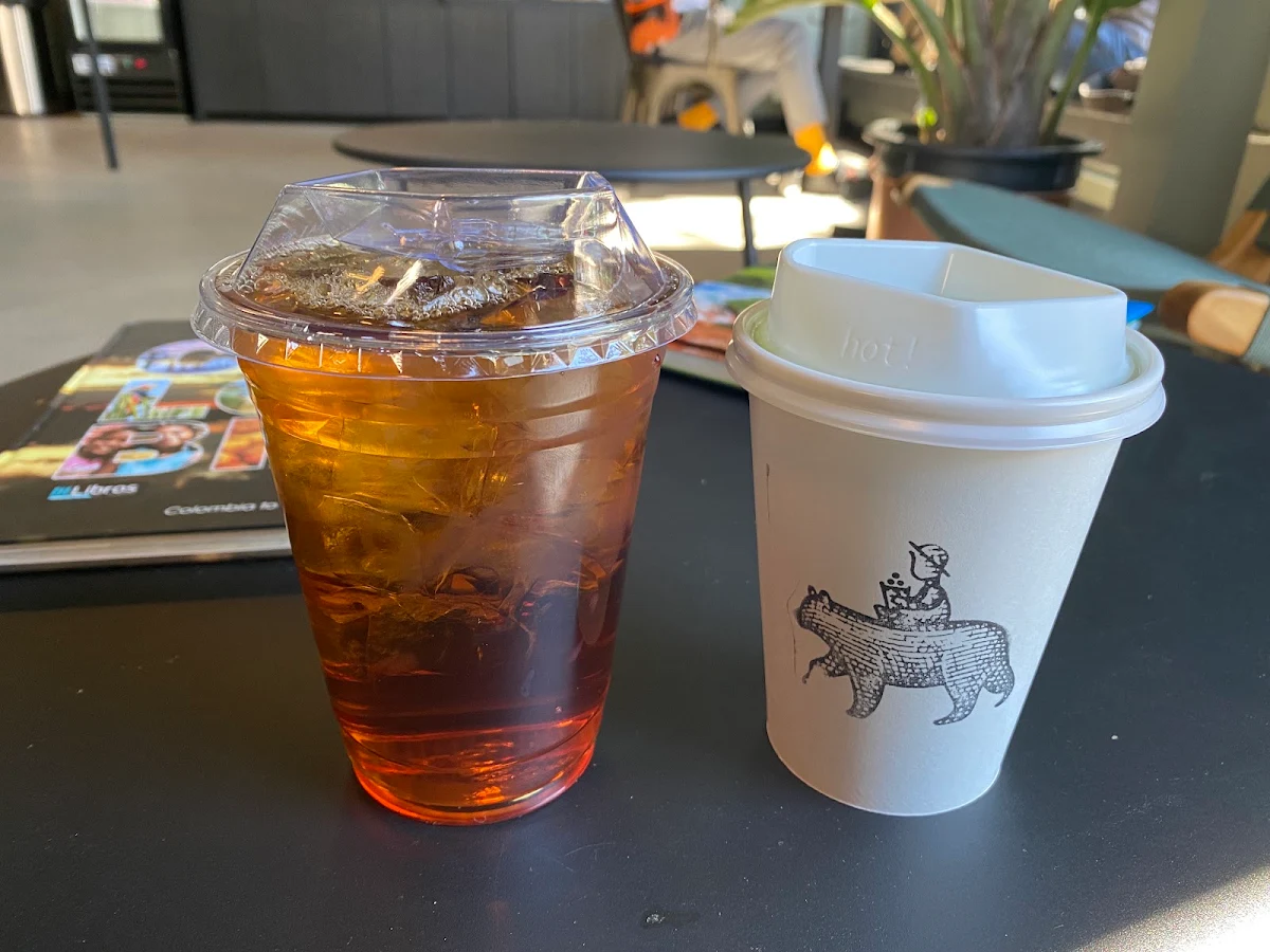 Iced Passion Fruit Jasmine Tea and Hot Matcha Latte