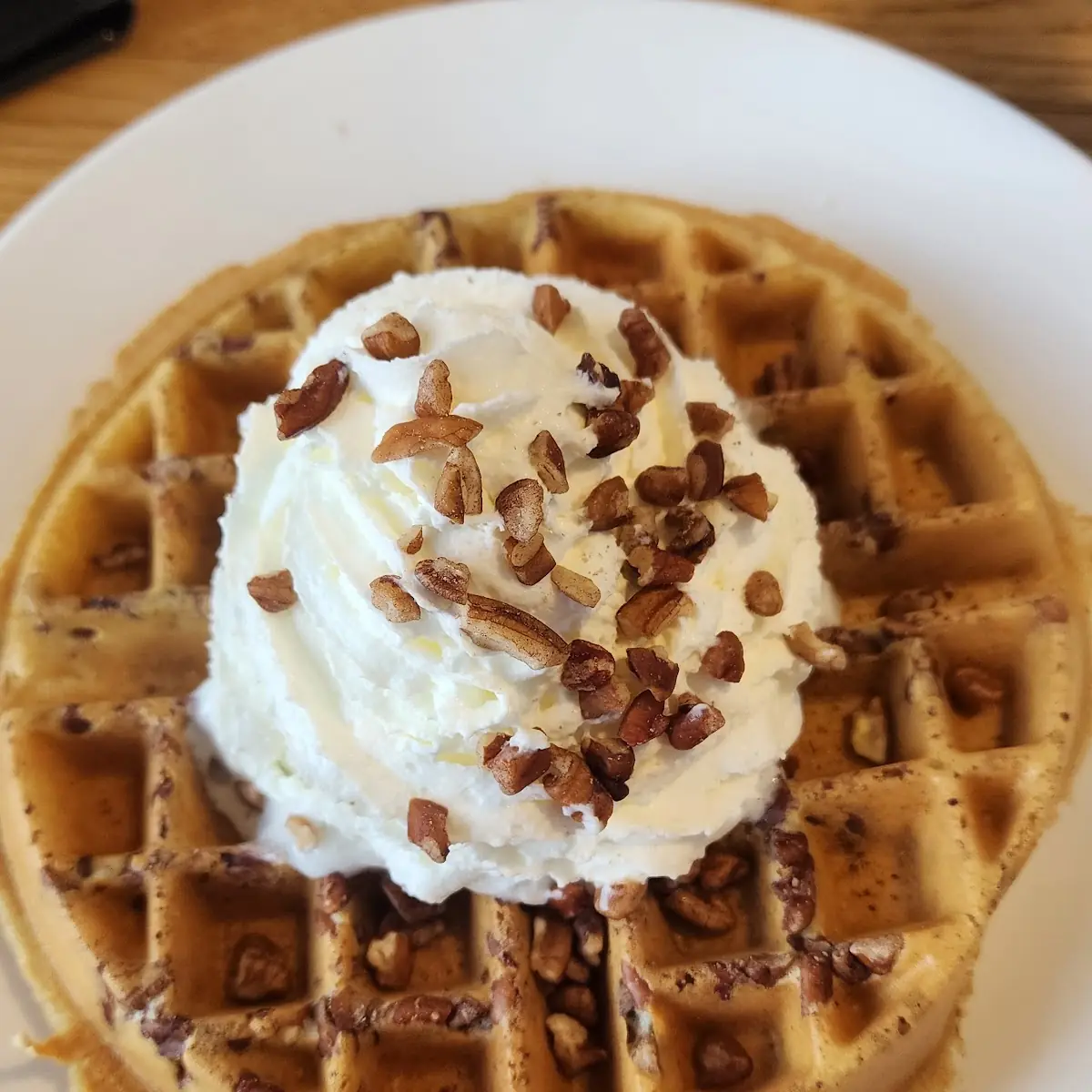 Pecan Waffle with Extra Crispy Bacon
