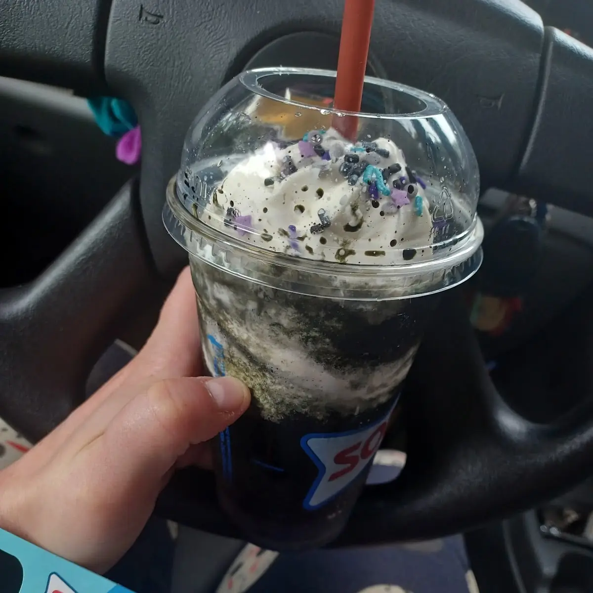 Sonic Blast Made with Oreo Cookie Pieces