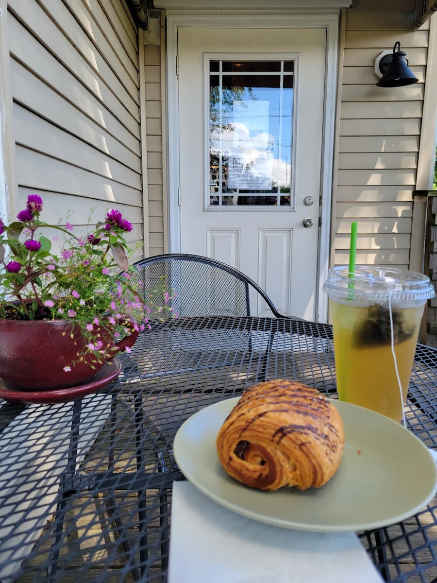 Lavender Mint Tea & Chocolate Croissant