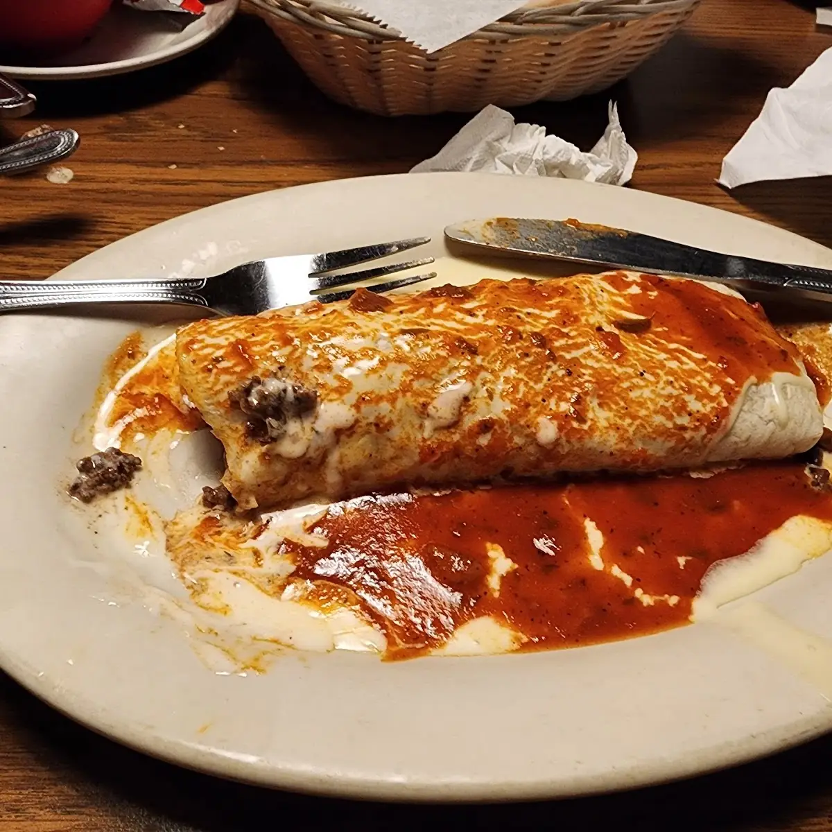 One Burrito One Chile Relleno and Beans