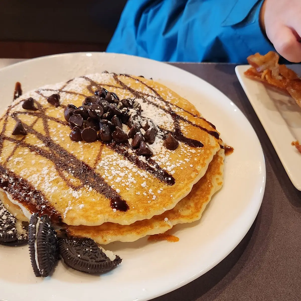 Half Chocolate Chip Pancakes