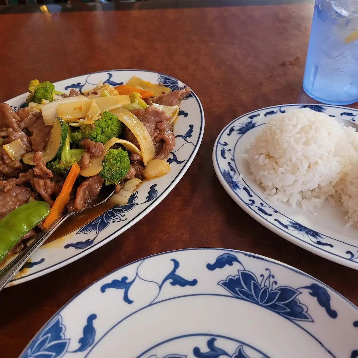 Sezwan Beef and White Rice
