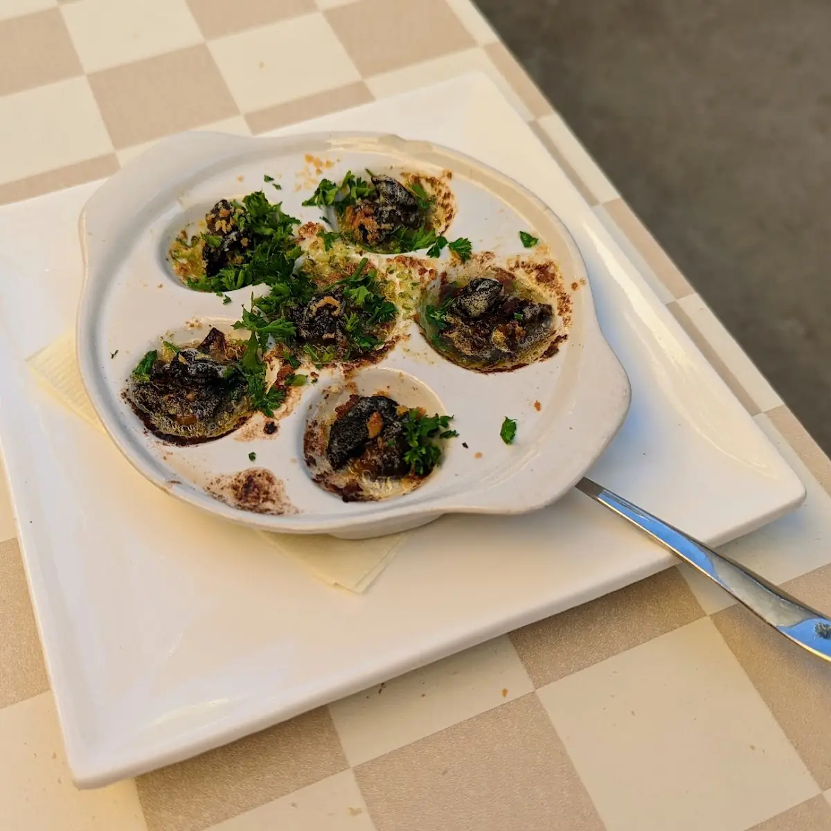 Half Dozen Escargots Broiled