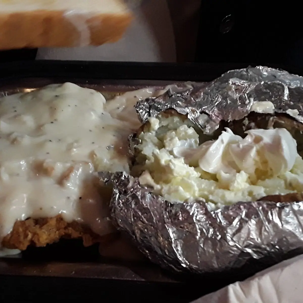 Chicken Fried Steak with Baked Potato