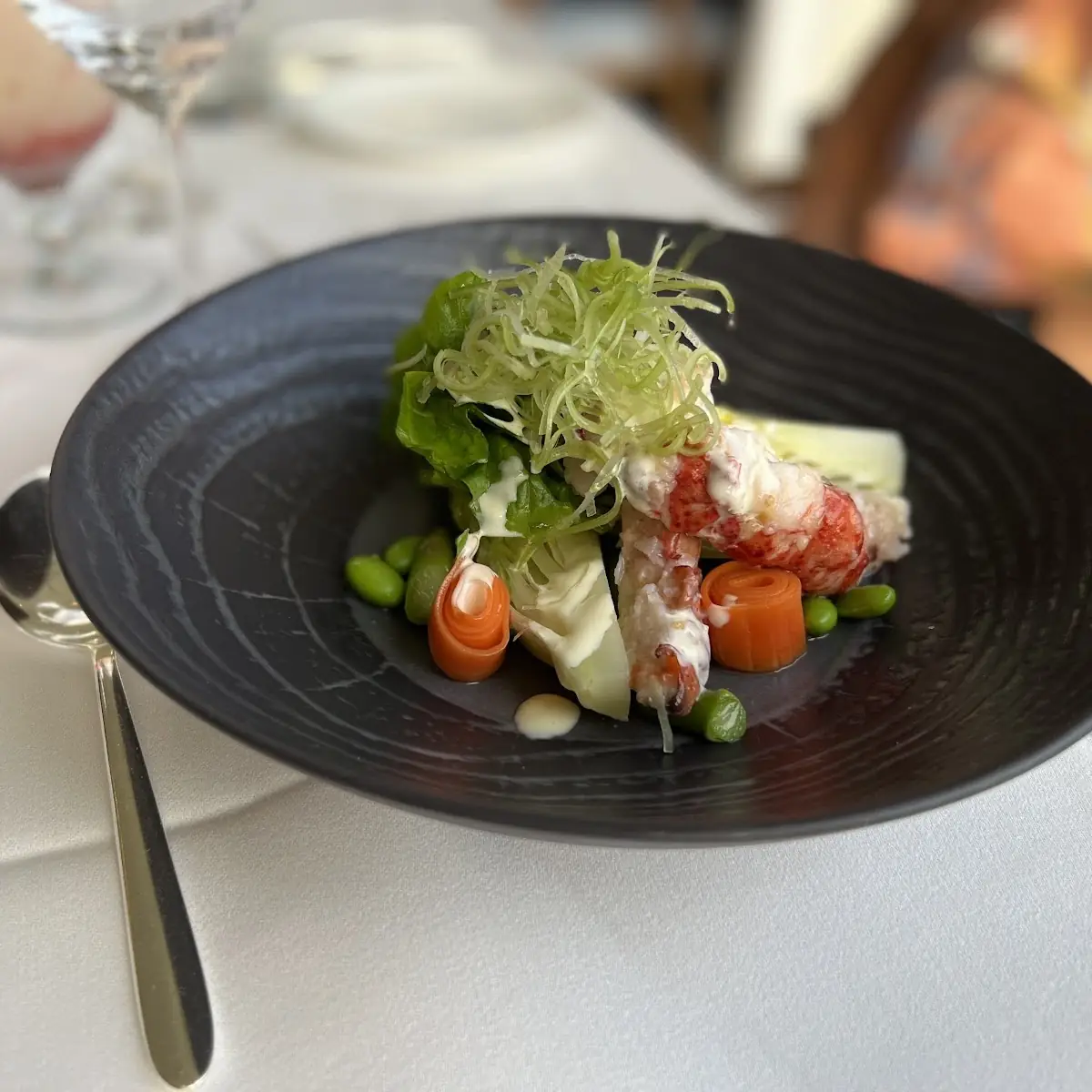 Char-Seared Salmon Confit Sorrel Butter