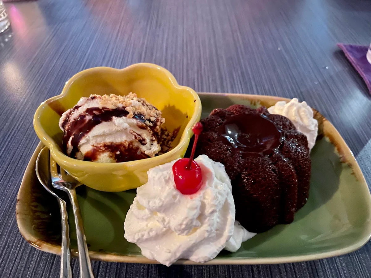 Chocolate Lava Cake and Ice Cream