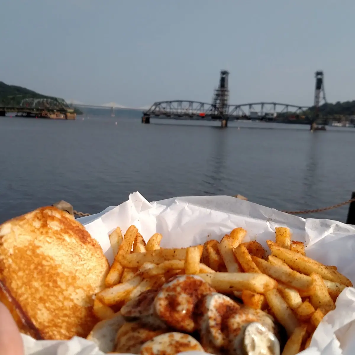 Cajun Burger and Fries
