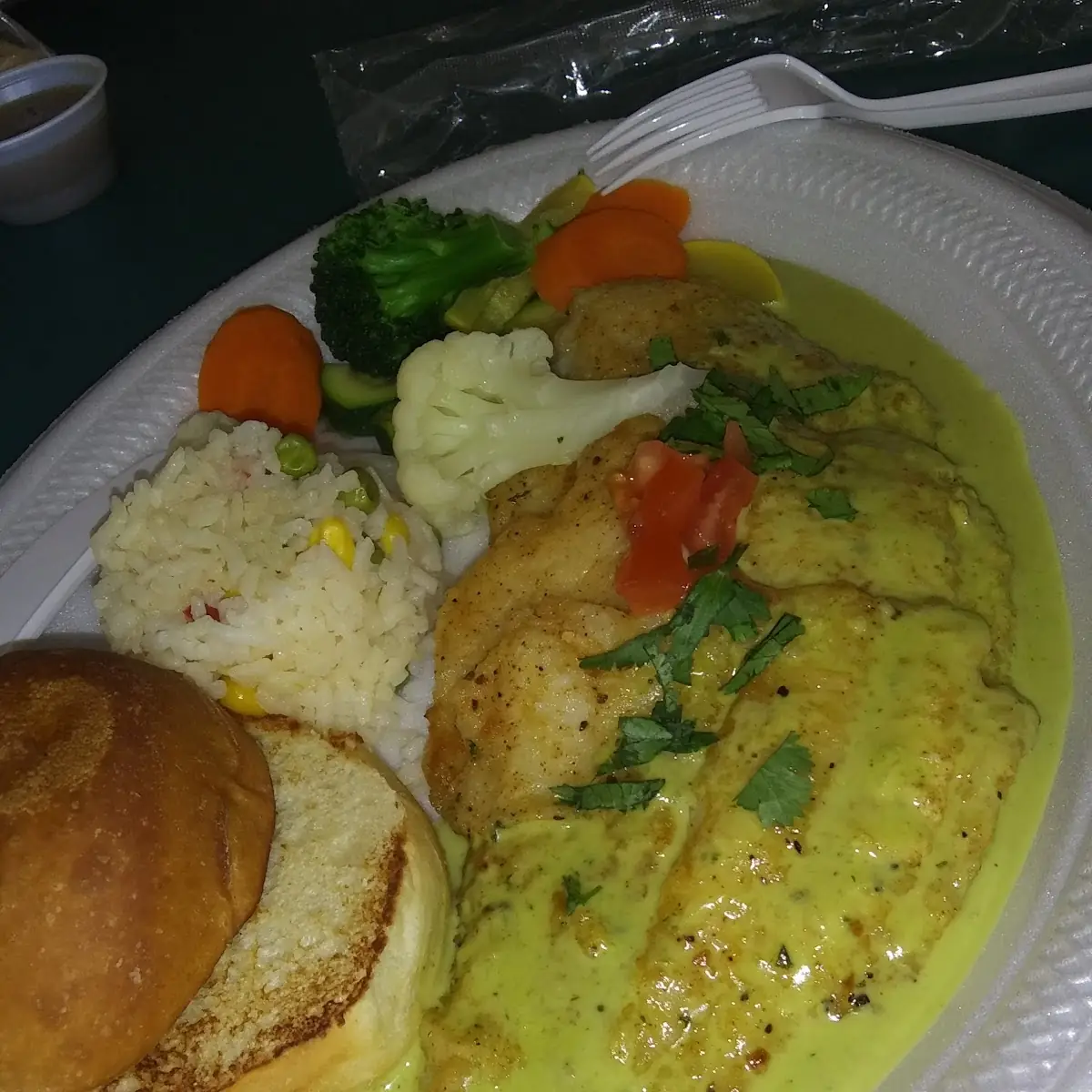 Pescado A la Crema de Cilantro