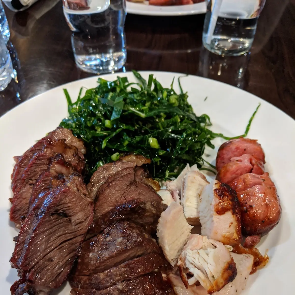 Top Sirloin Rib Meat and Chicken and Green
