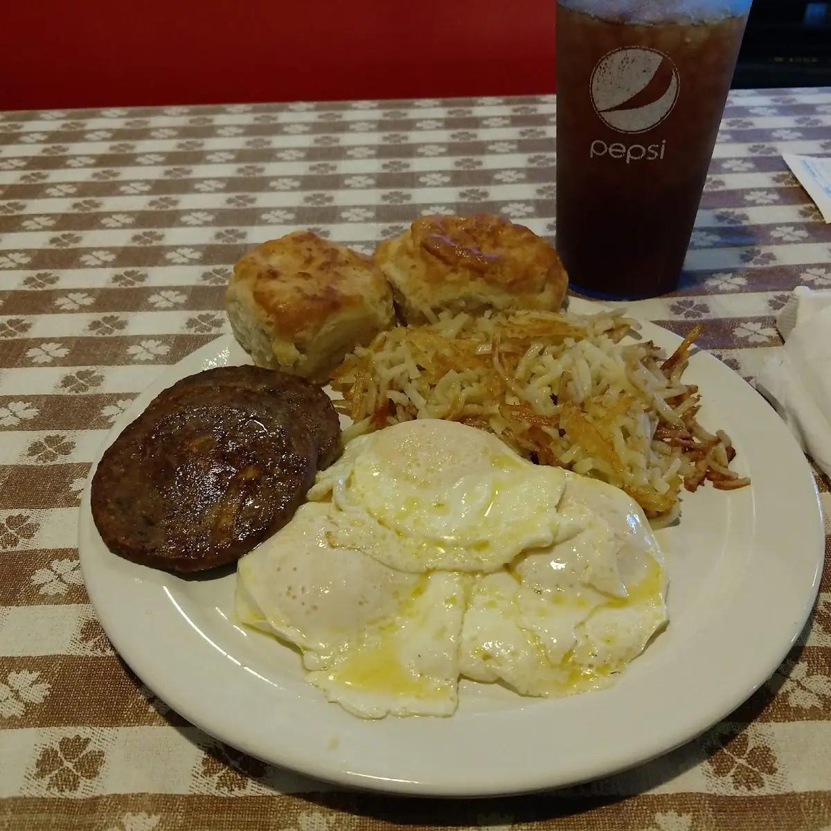 3eaggs Sausage Patties Hash Browns Biscuits