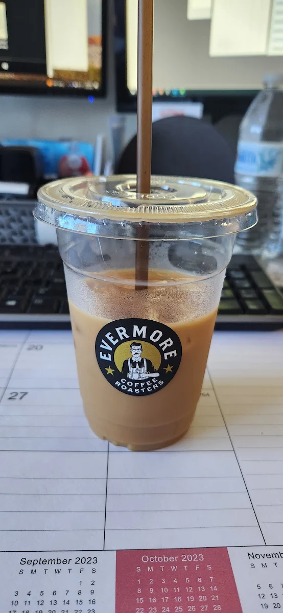Iced Coffee with Oat Milk and Caramel