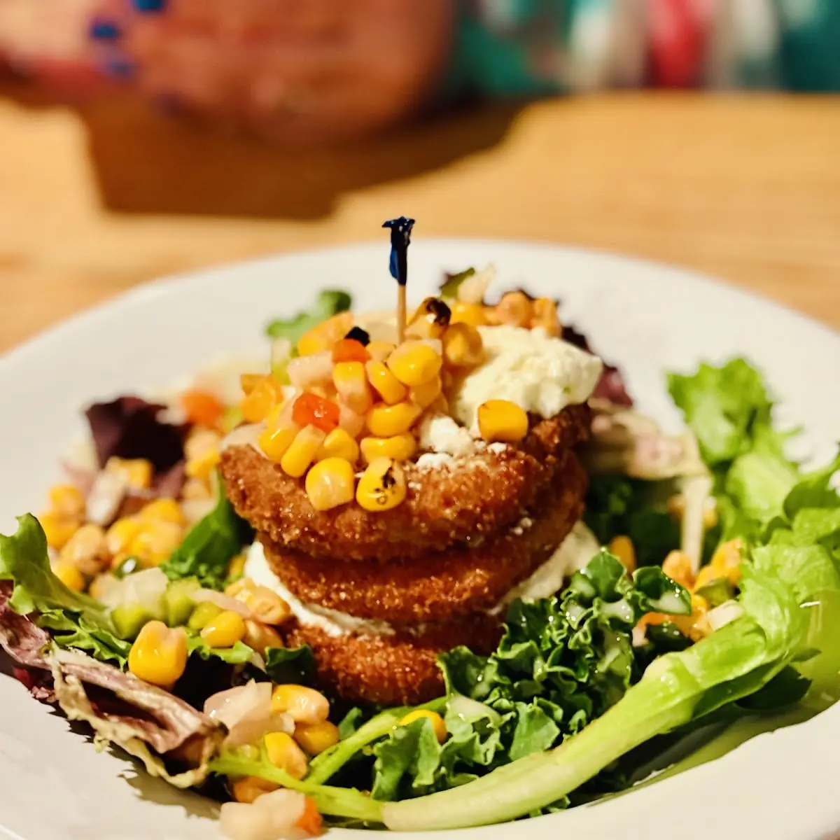 Fried Green Tomatoes & Goat Cheese
