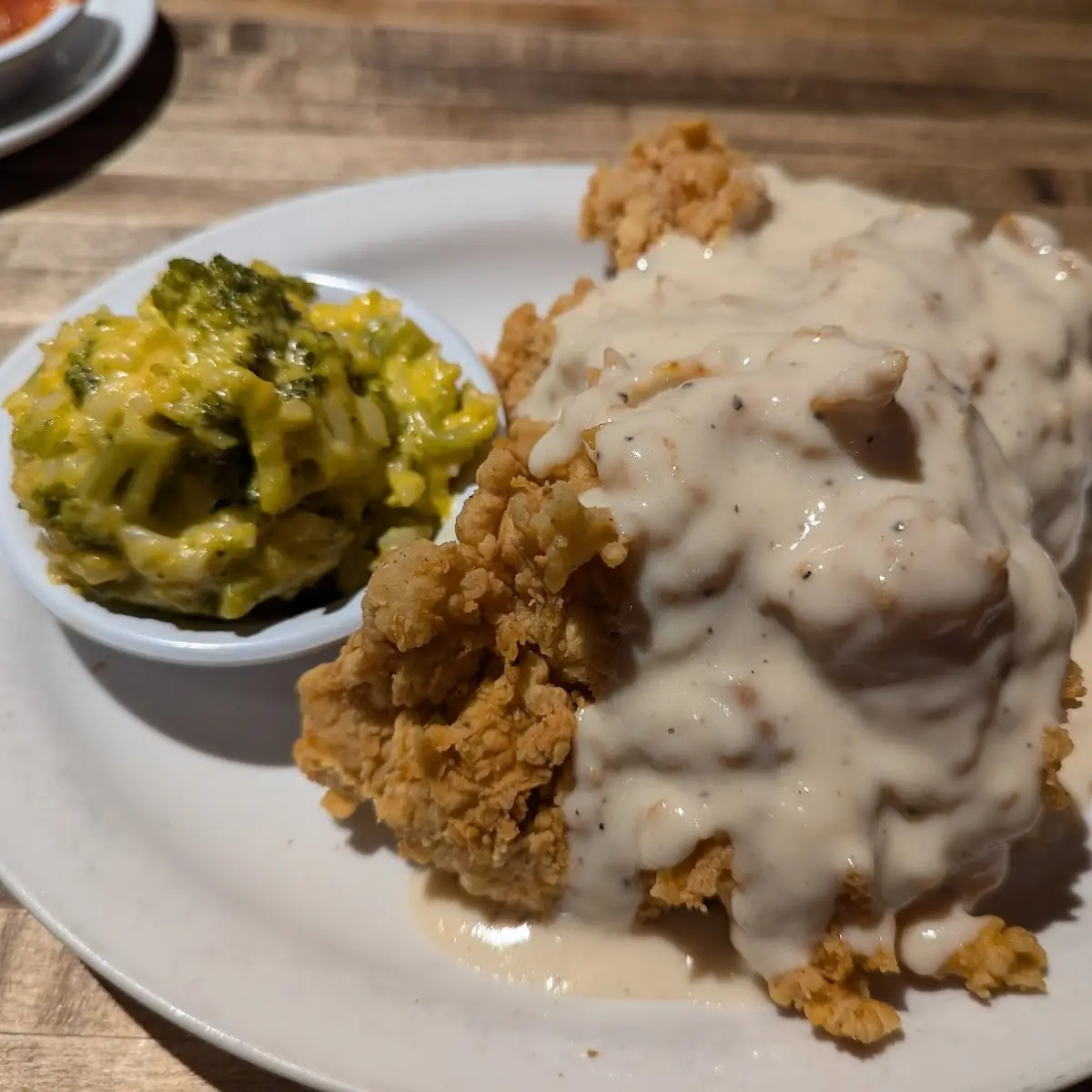 Double Country Fried Chicken with Broccoli Cheese