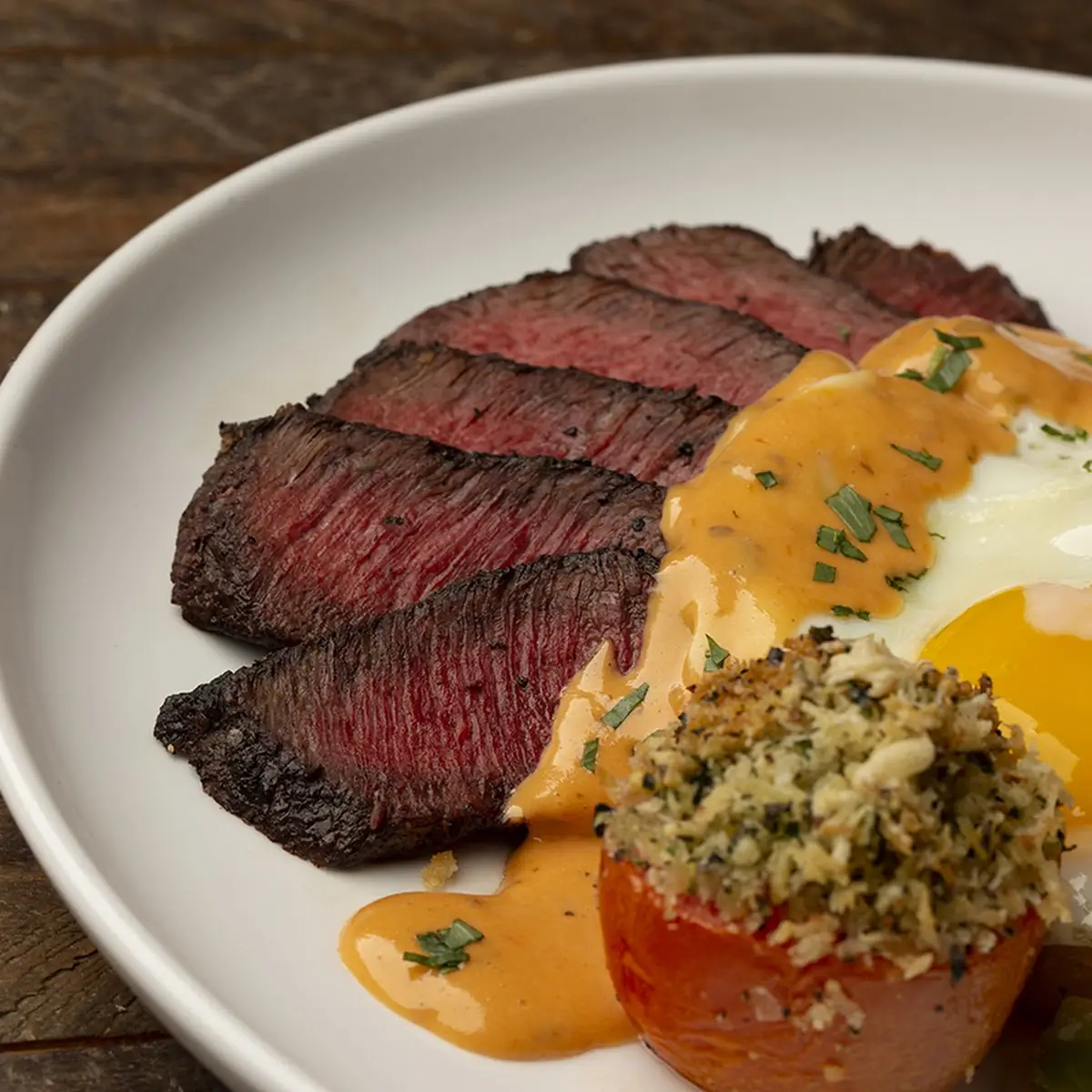 Grilled Prime Flat Iron Steak & Eggs