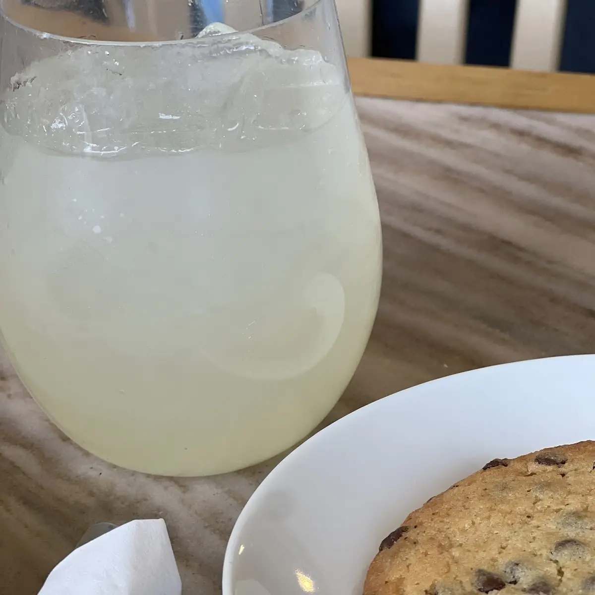 Lemonade and Chocolate Chip Cookie