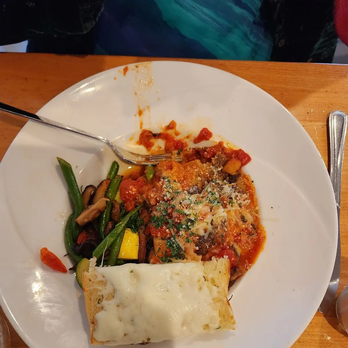 Eggplant Parmesan with Veggies