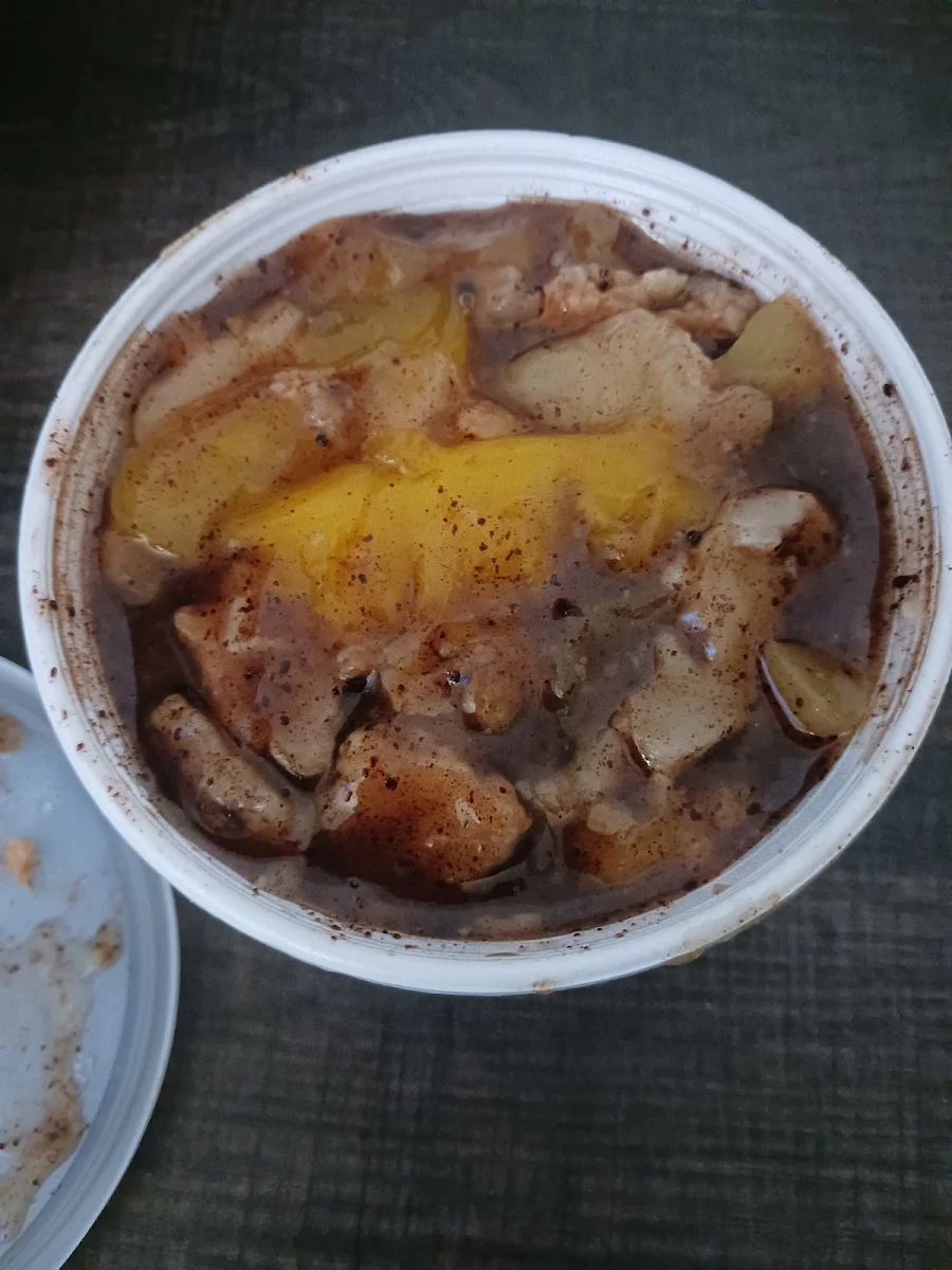 Peach Cobbler and Snoked Ribs