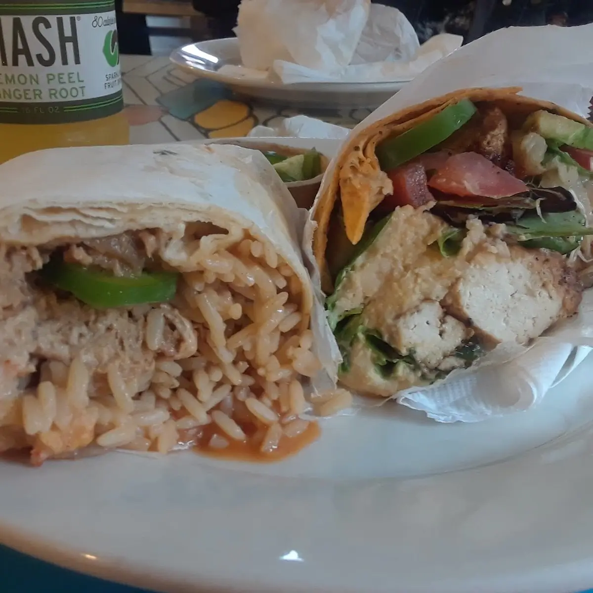 Korean BBQ Burrito N Hummus Wrap