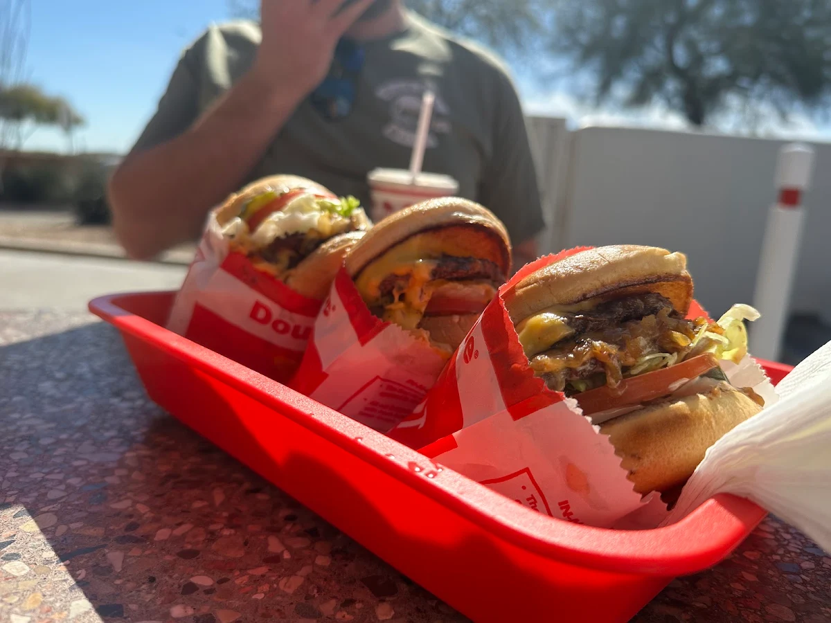 Double Double Cheese Burger and Fries Animal Style