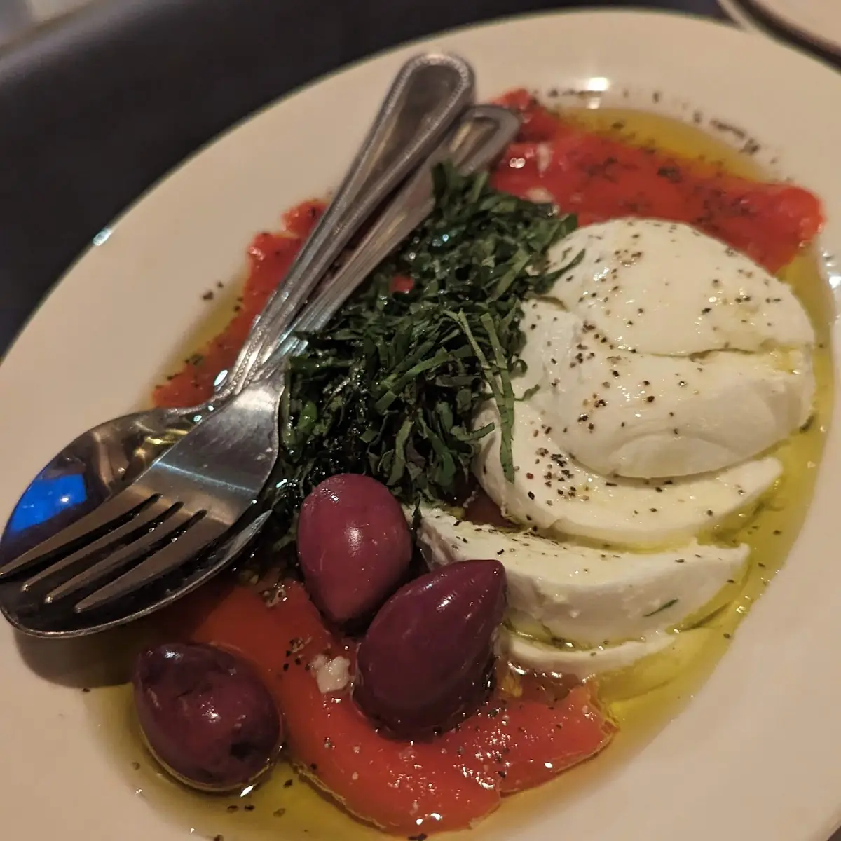 Roasted Red Peppers with Fresh Mozzarella