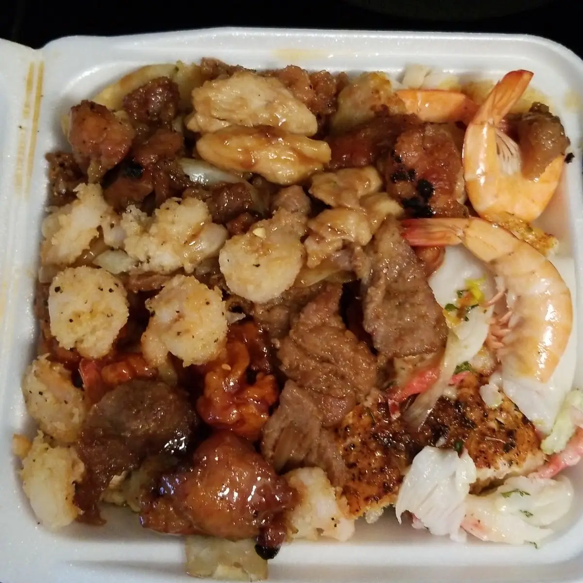 Steamed and Black Pepper Shrimp