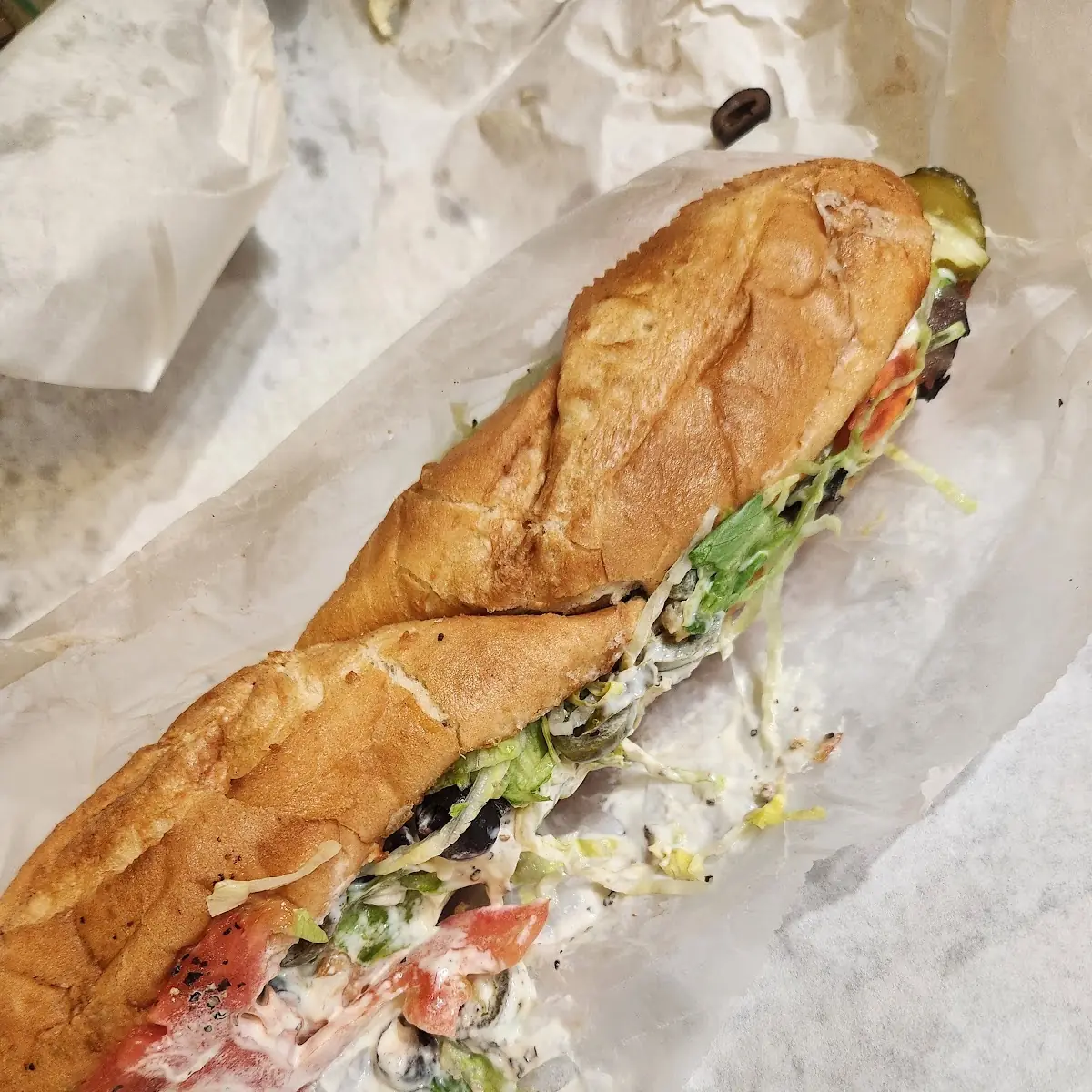 Hot Roast Beef Sub to Go