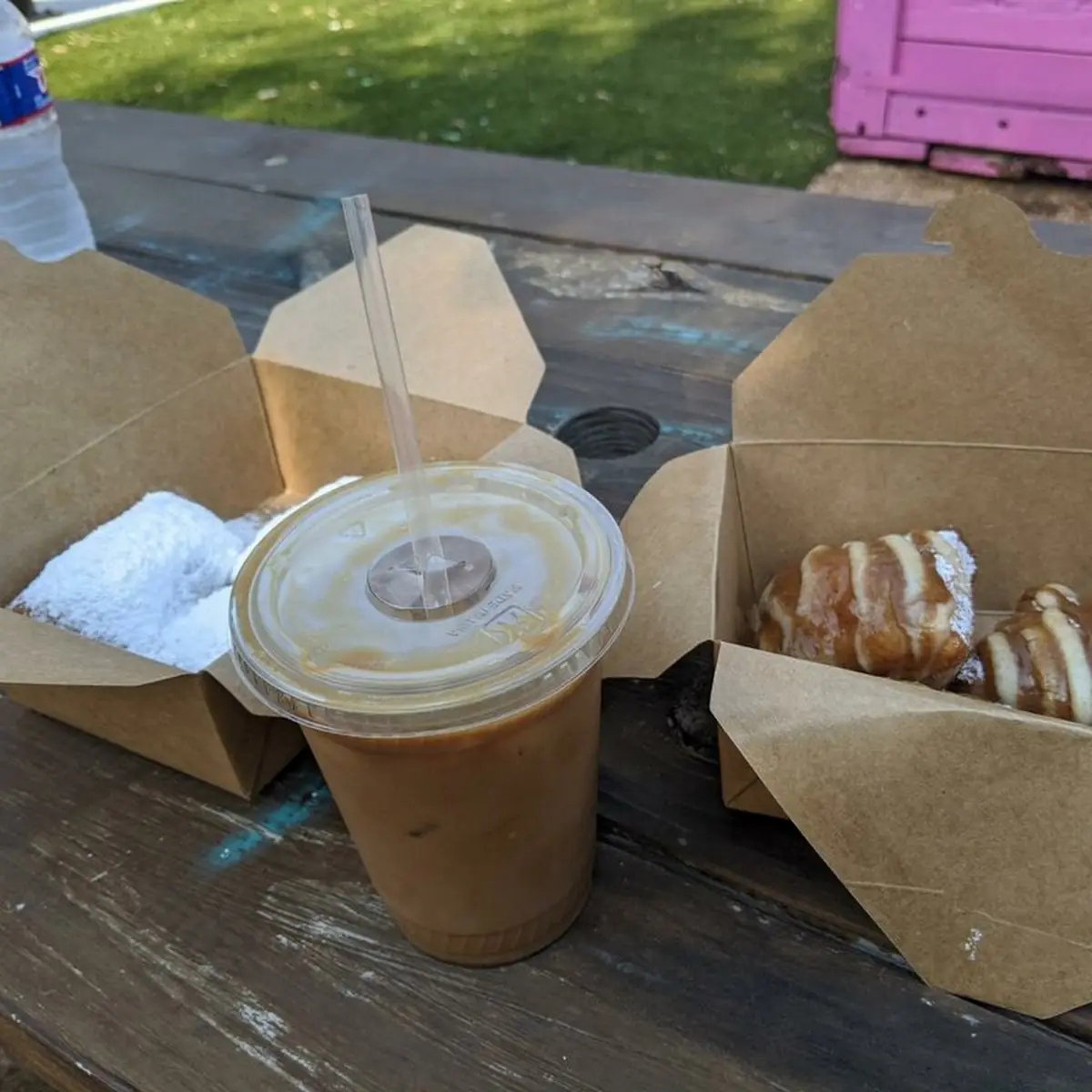 Beignets Cafe Au Lait and Cinnamon Rolls