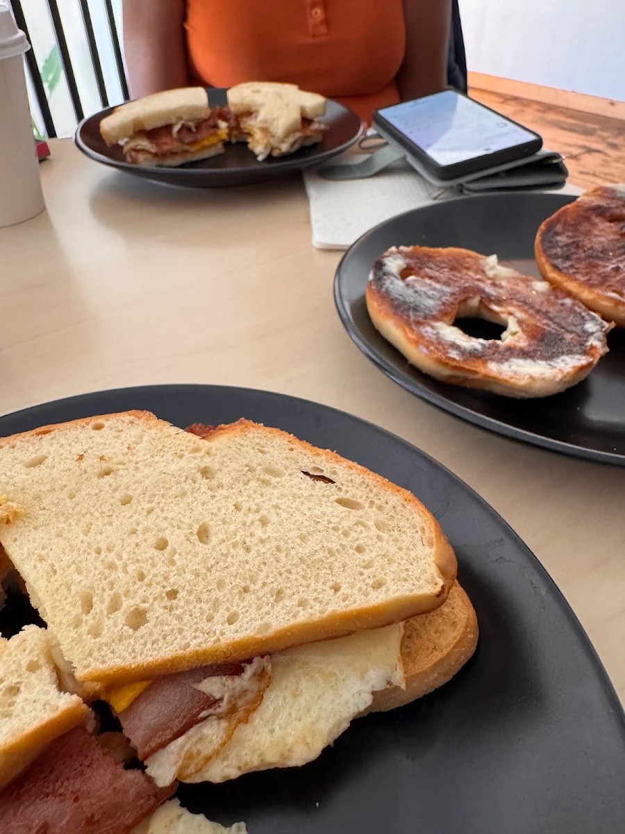 Egg Sandwich & Toasted Bagel
