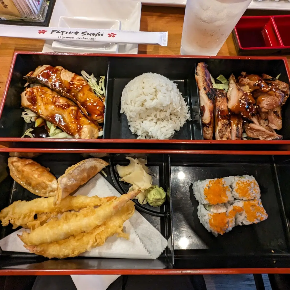 Sushi Bento Box with Teriyaki Chicken