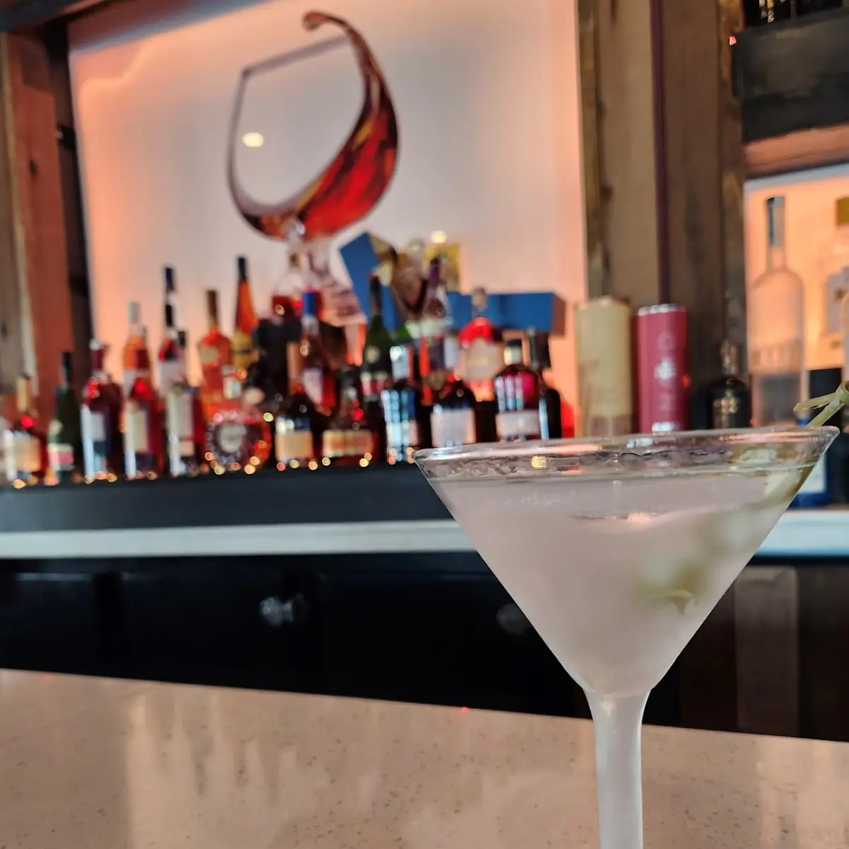 Blue Cheese Stuffed Olive Martini